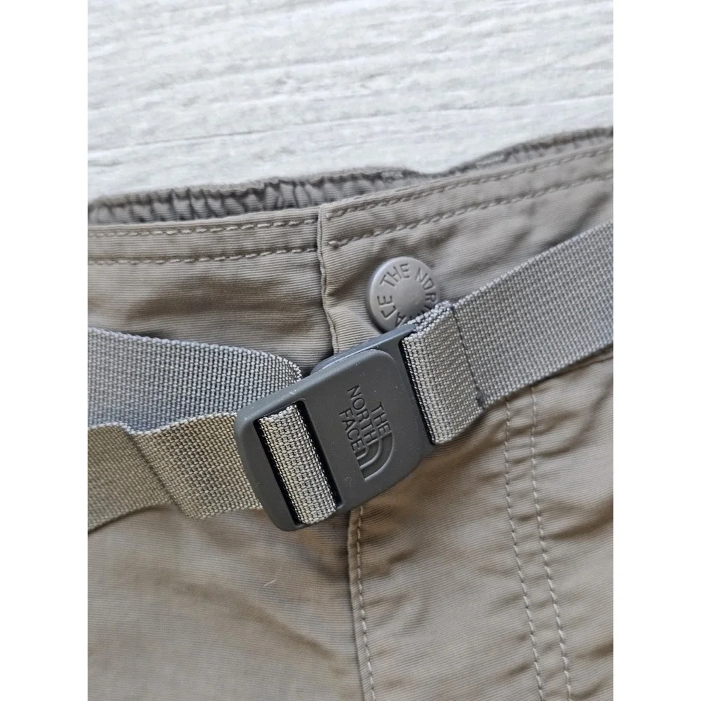 The North Face Paramount Trail Shorts Mens XL Olive Nylon Belted Cargo Hiking